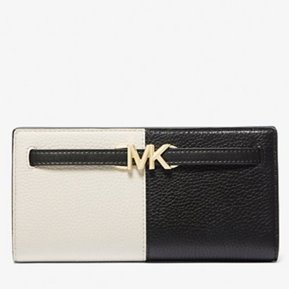 Michael kors Reed Large Two Tone Pebbled Leather Wallet - Picture 1 of 13